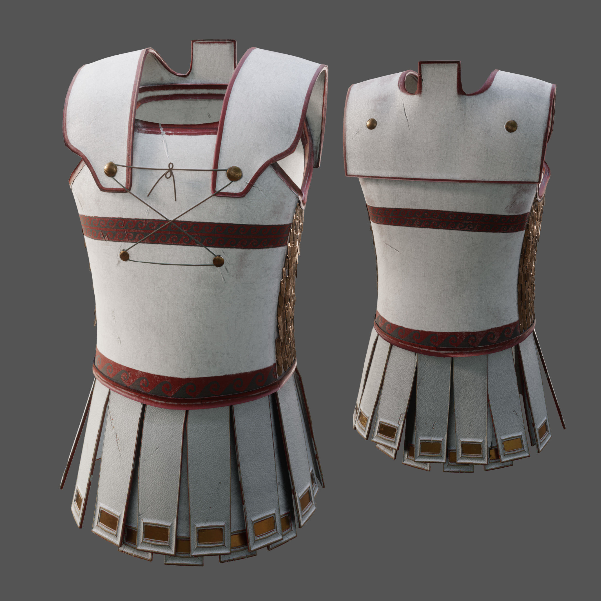 Ancient Greek Armor - Linothorax 3D model_2