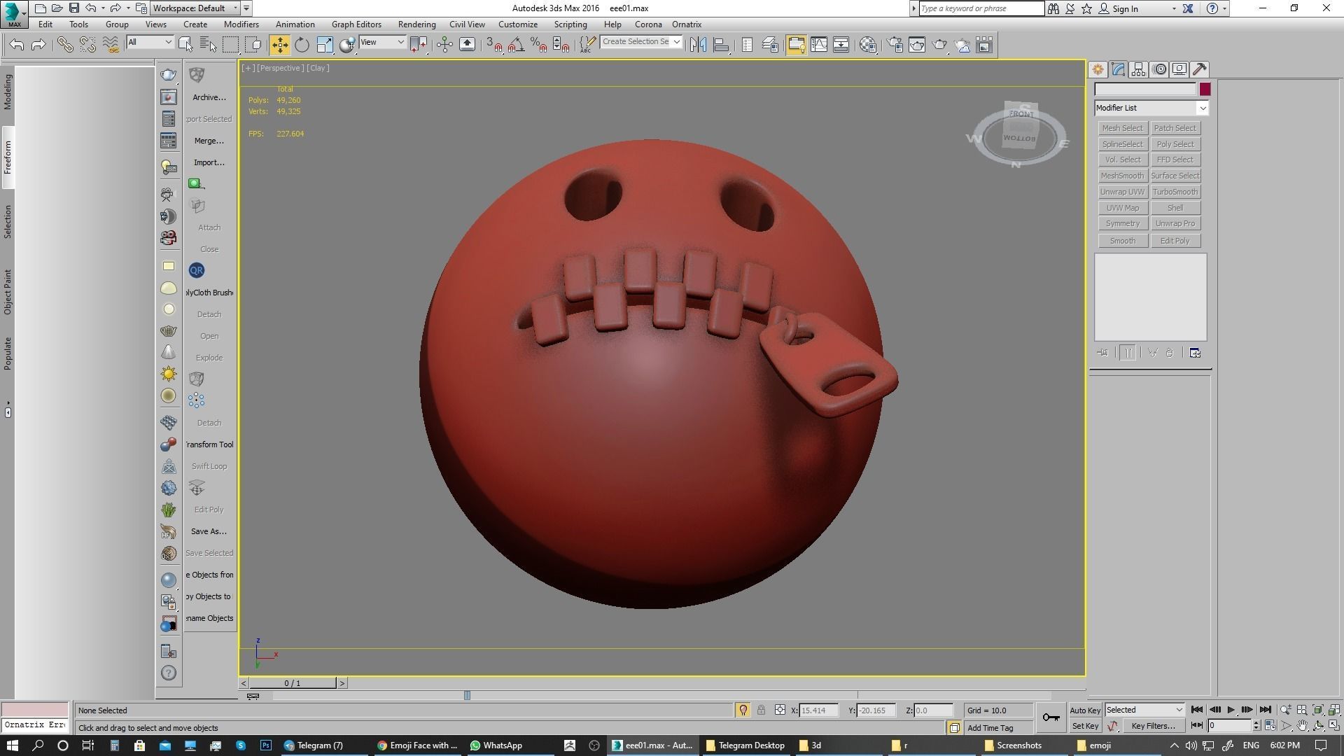 Emoji Zipper-Mouth Face 3D model_19