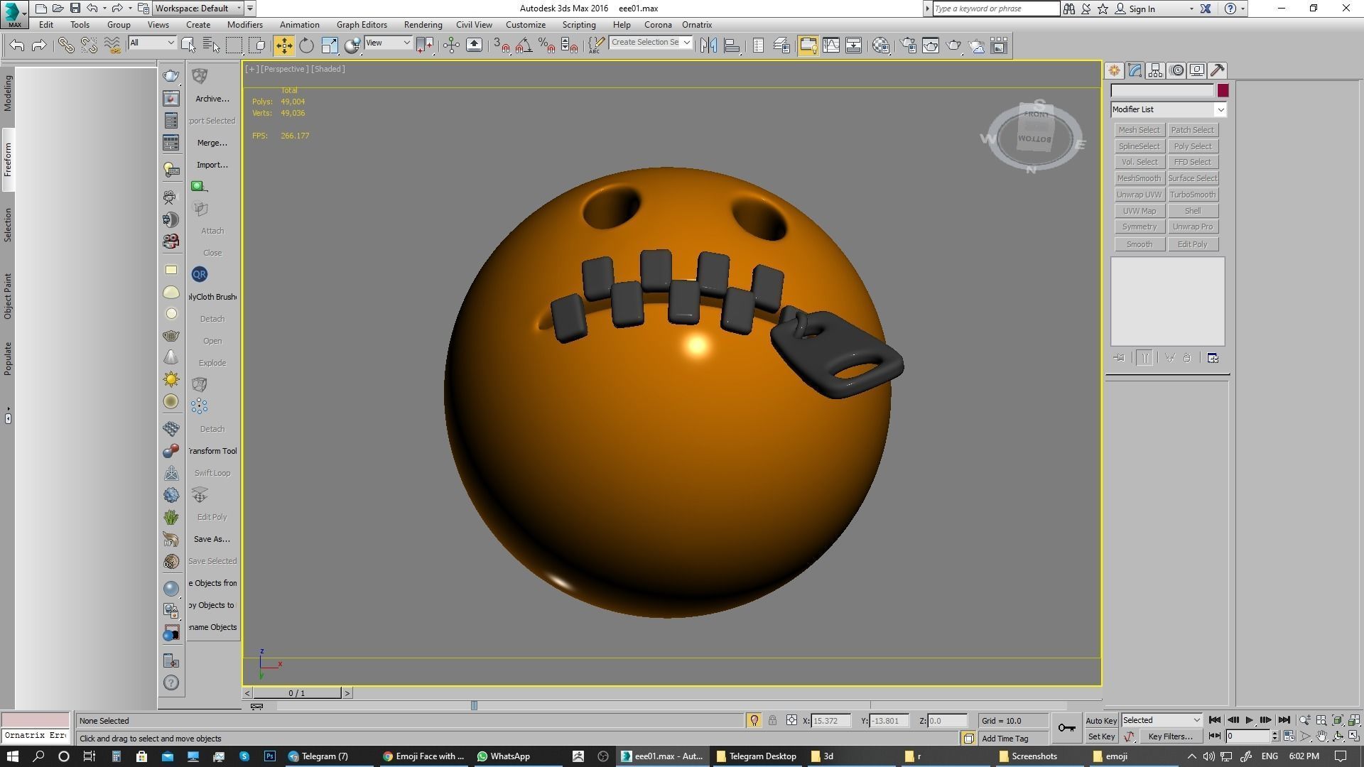 Emoji Zipper-Mouth Face 3D model_9
