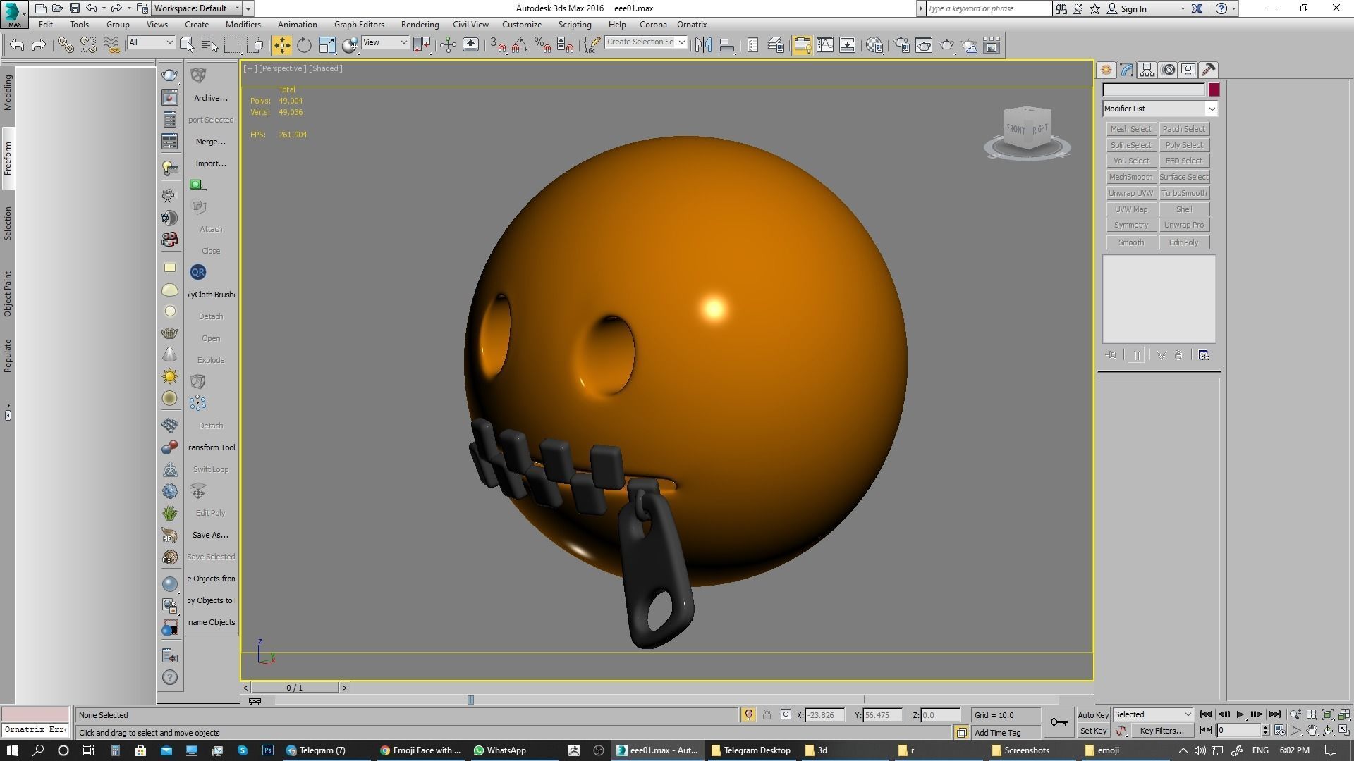 Emoji Zipper-Mouth Face 3D model_13