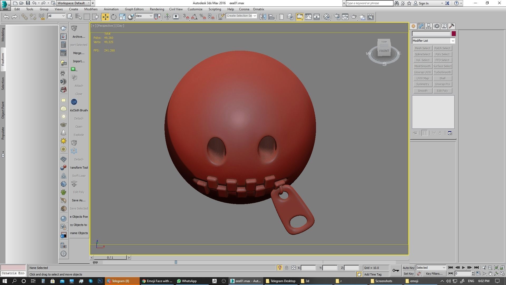 Emoji Zipper-Mouth Face 3D model_17