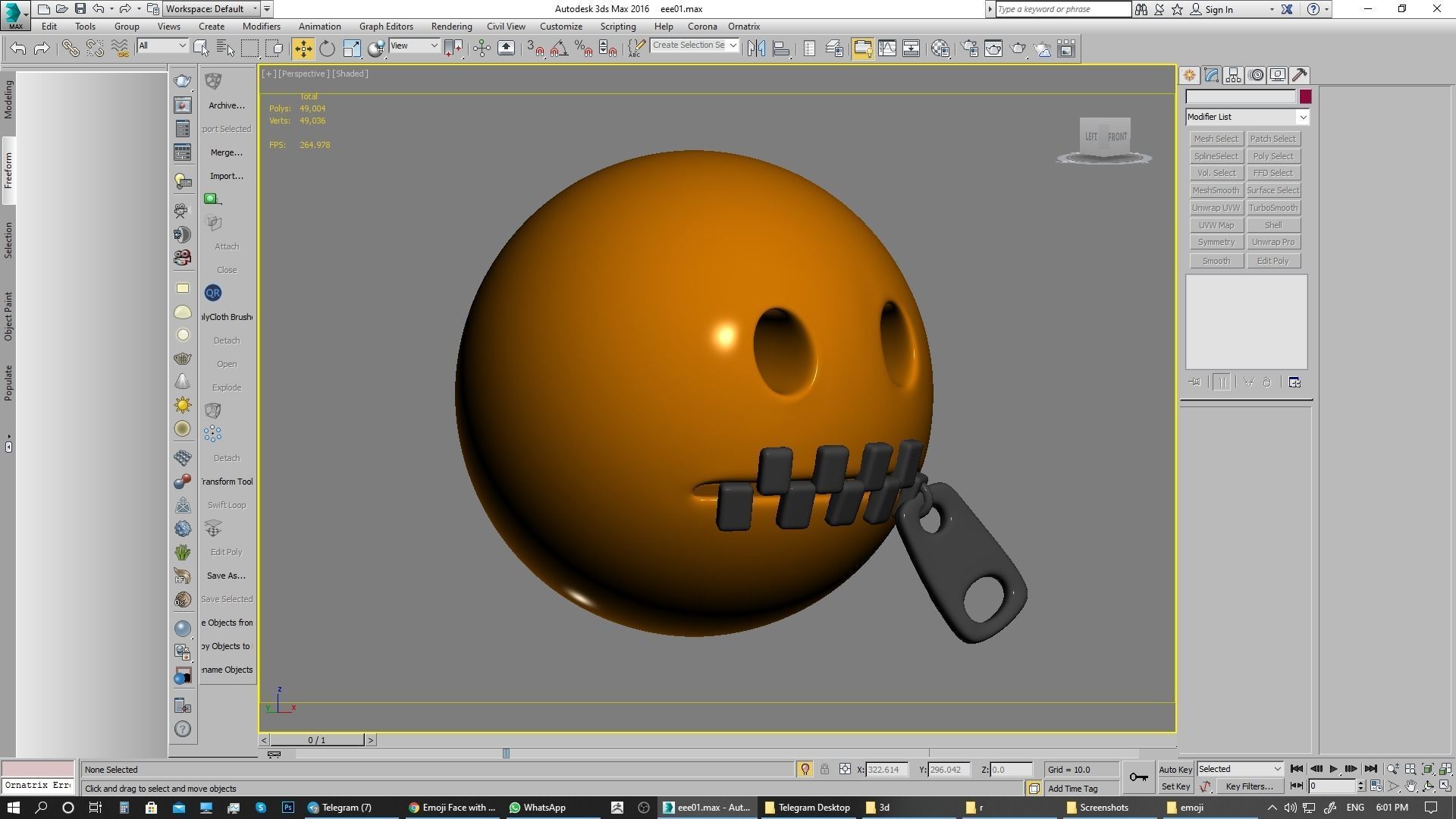 Emoji Zipper-Mouth Face 3D model_6