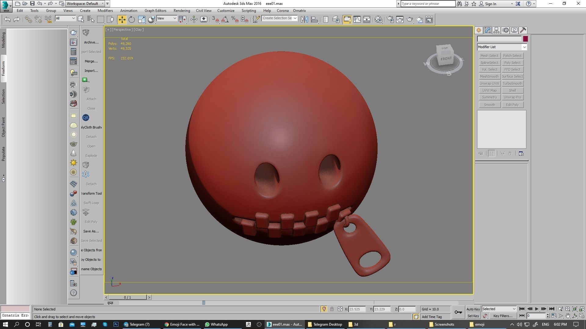 Emoji Zipper-Mouth Face 3D model_20