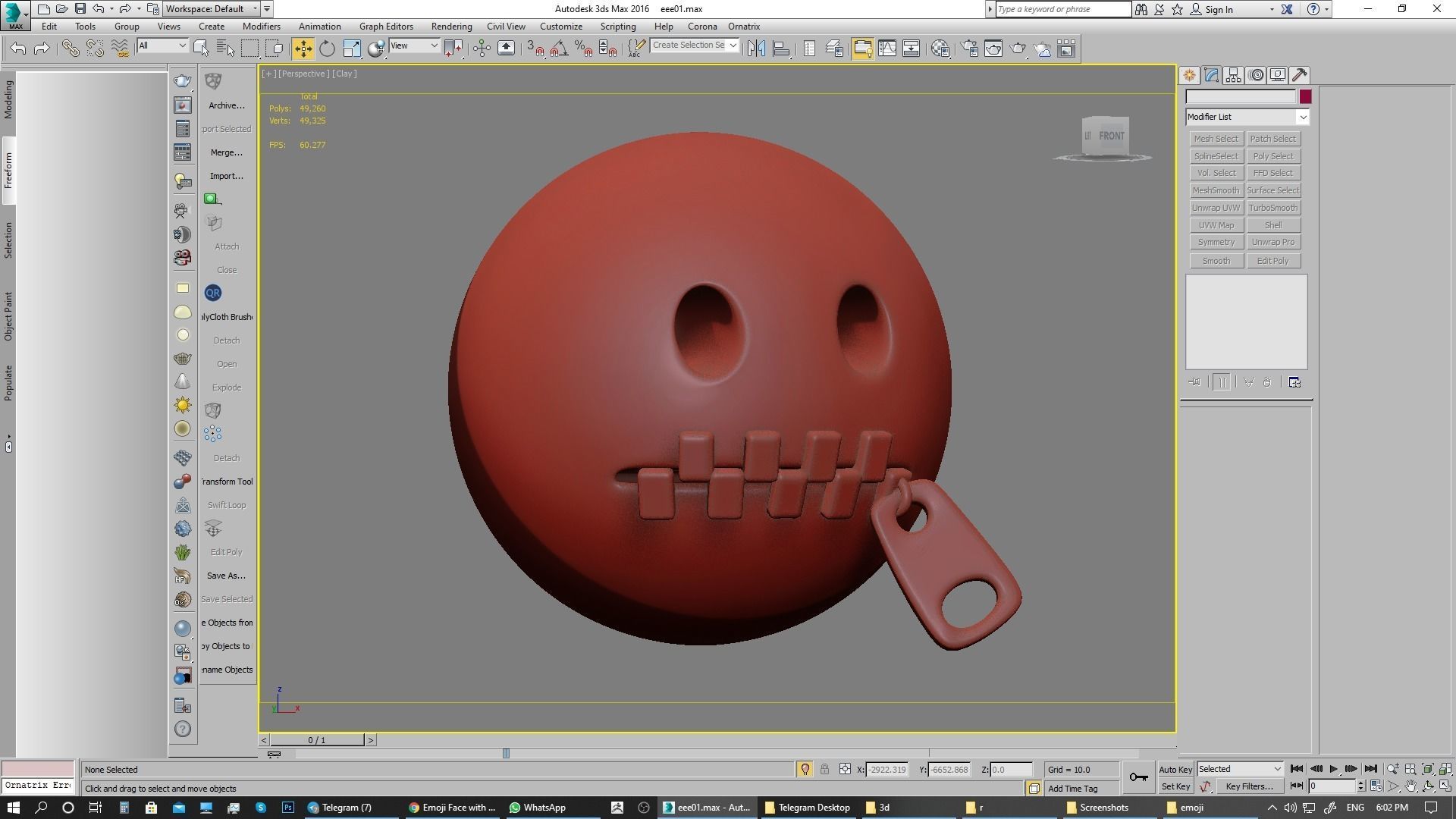 Emoji Zipper-Mouth Face 3D model_12