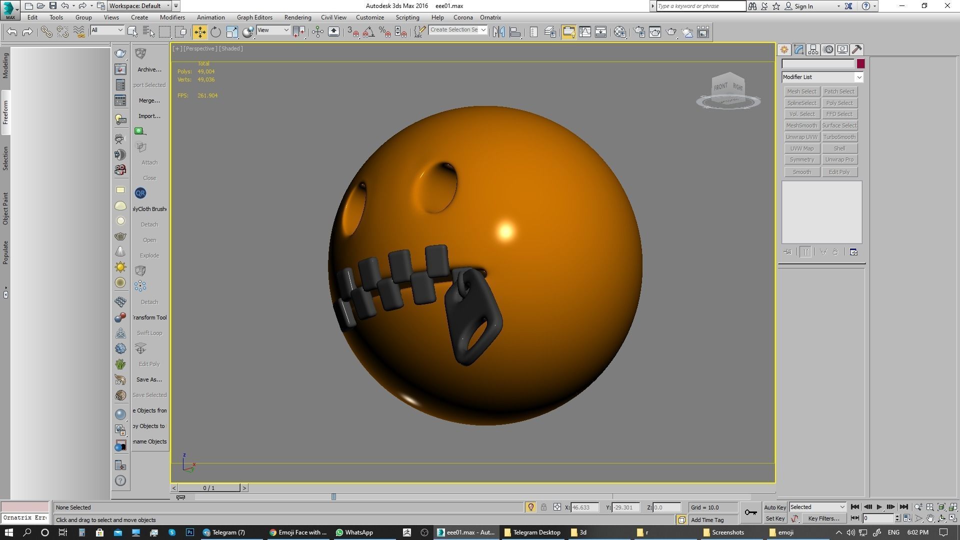 Emoji Zipper-Mouth Face 3D model_11