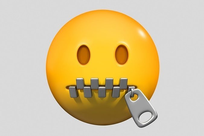 Emoji Zipper-Mouth Face 3D model