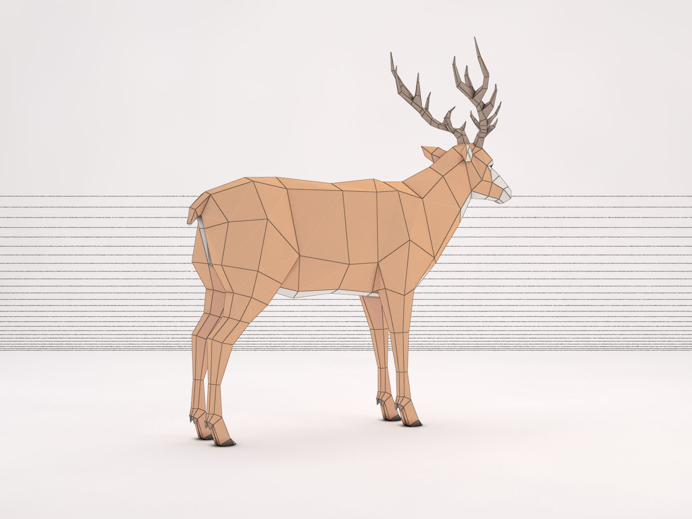 ORIGAMI---Deer Setup Low-poly 3D model_31