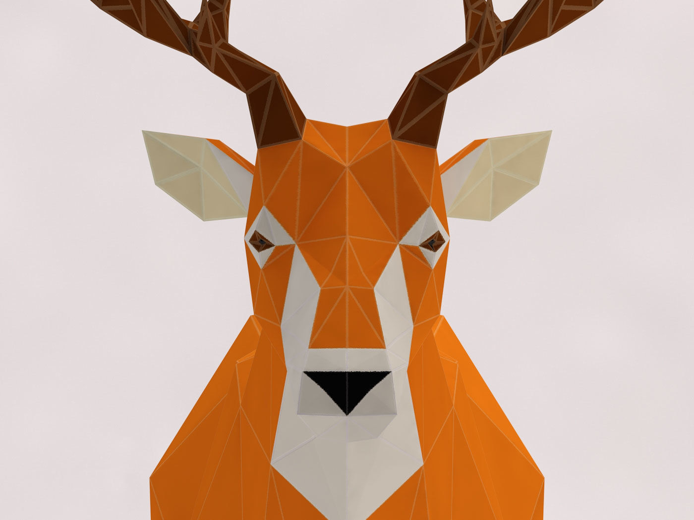 ORIGAMI---Deer Setup Low-poly 3D model_18