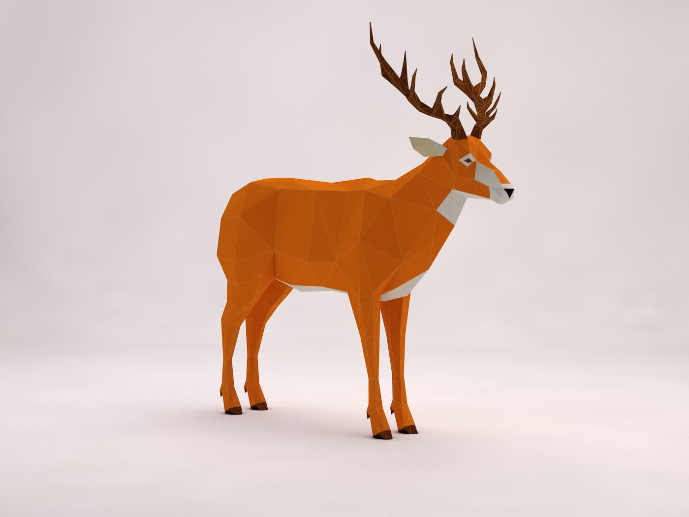 ORIGAMI---Deer Setup Low-poly 3D model_5