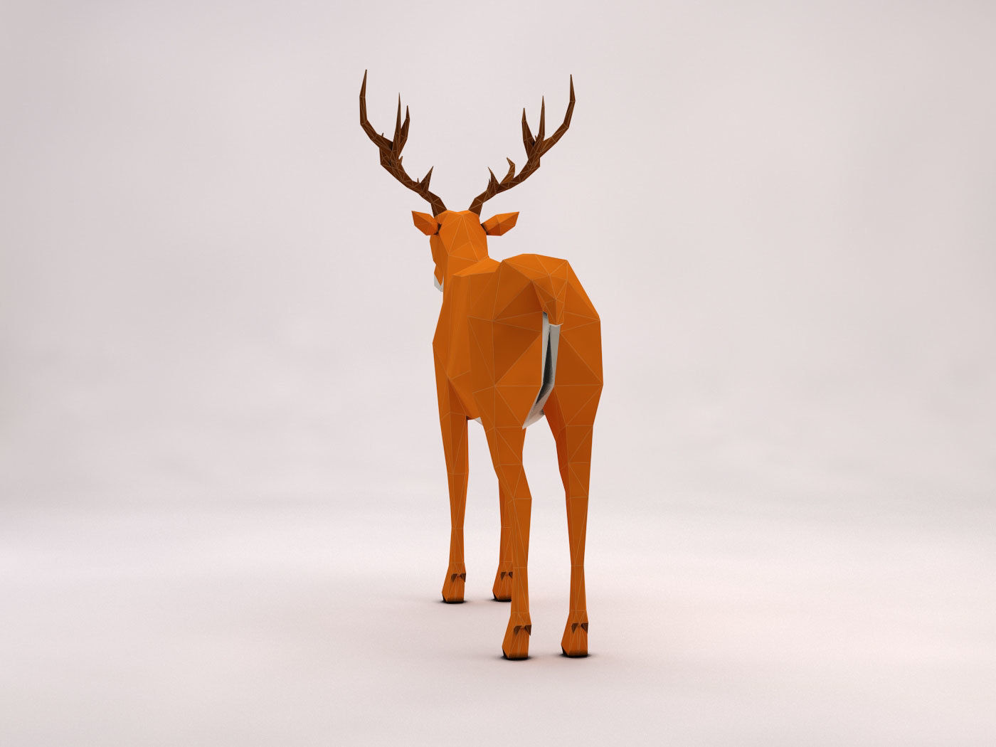 ORIGAMI---Deer Setup Low-poly 3D model_11