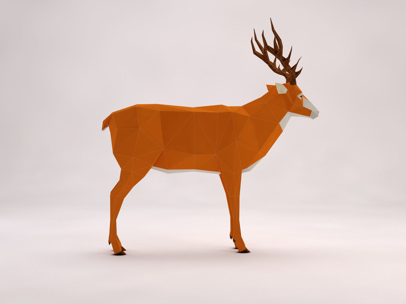ORIGAMI---Deer Setup Low-poly 3D model_7