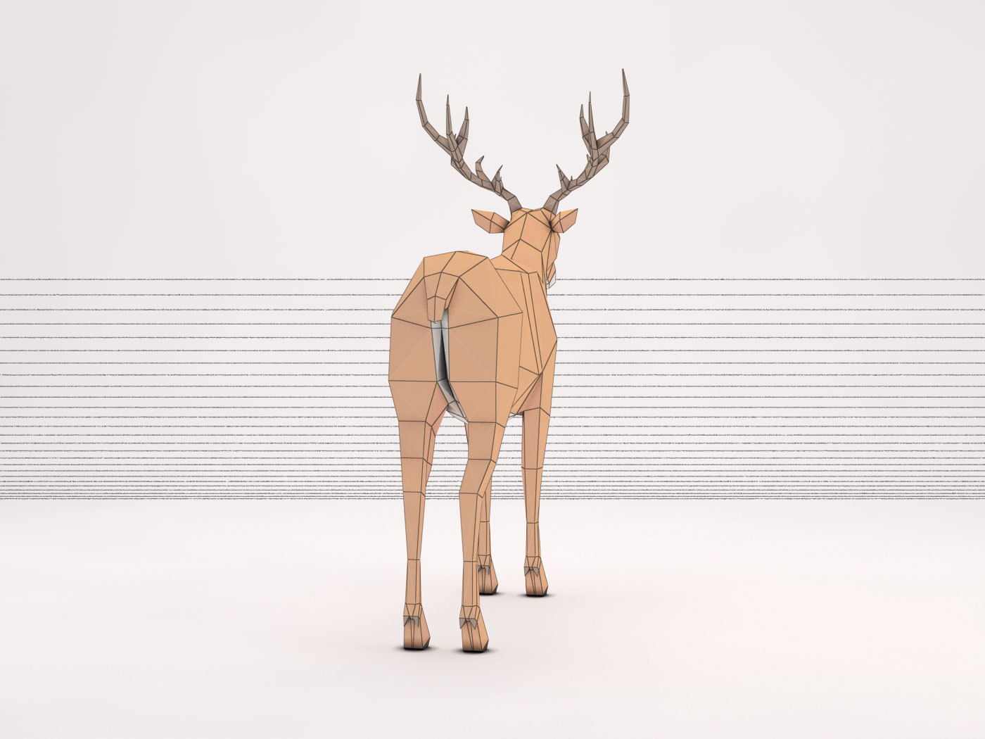 ORIGAMI---Deer Setup Low-poly 3D model_33