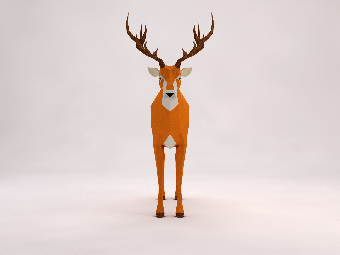 ORIGAMI---Deer Setup Low-poly 3D model_3