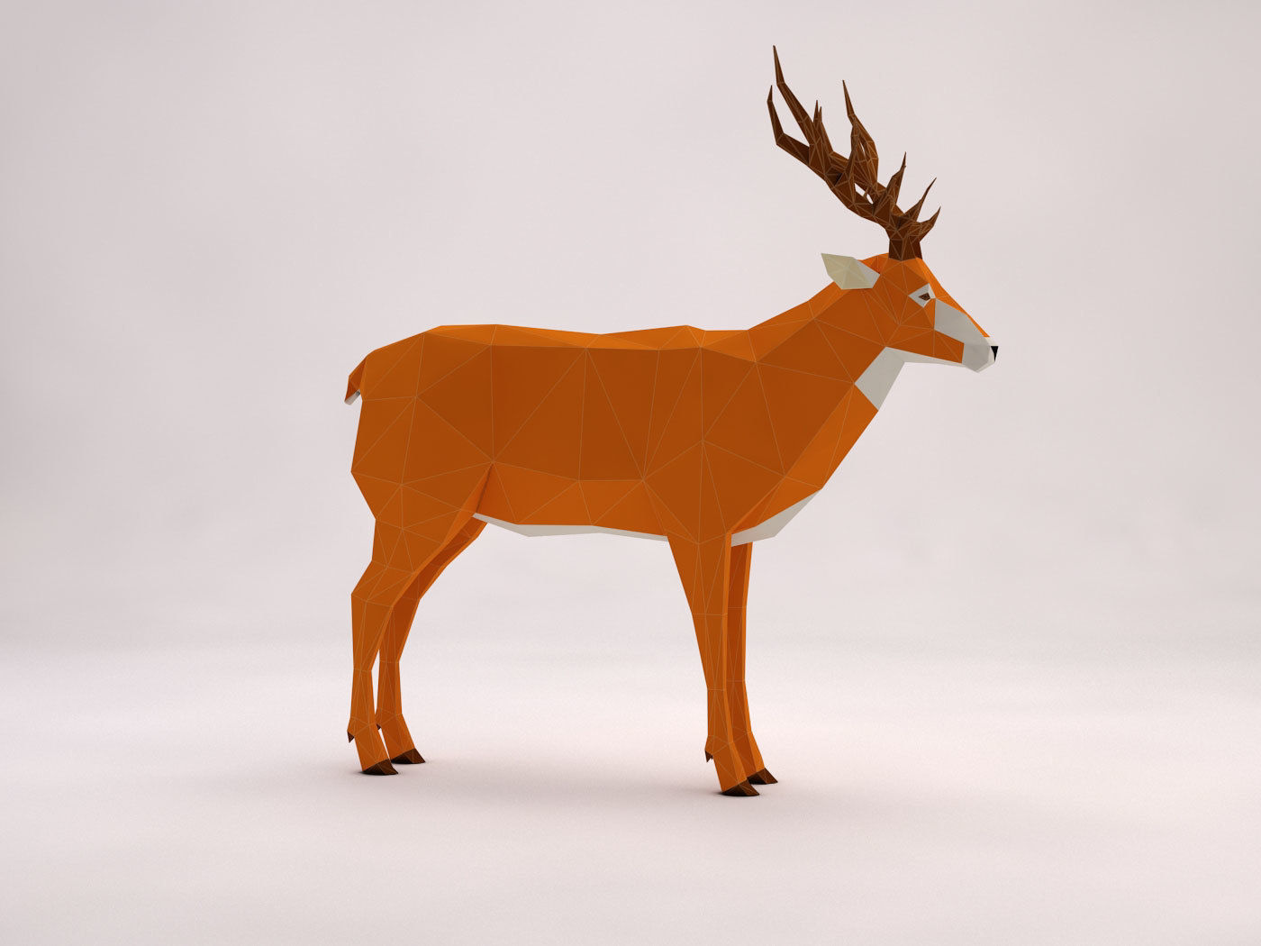 ORIGAMI---Deer Setup Low-poly 3D model_6