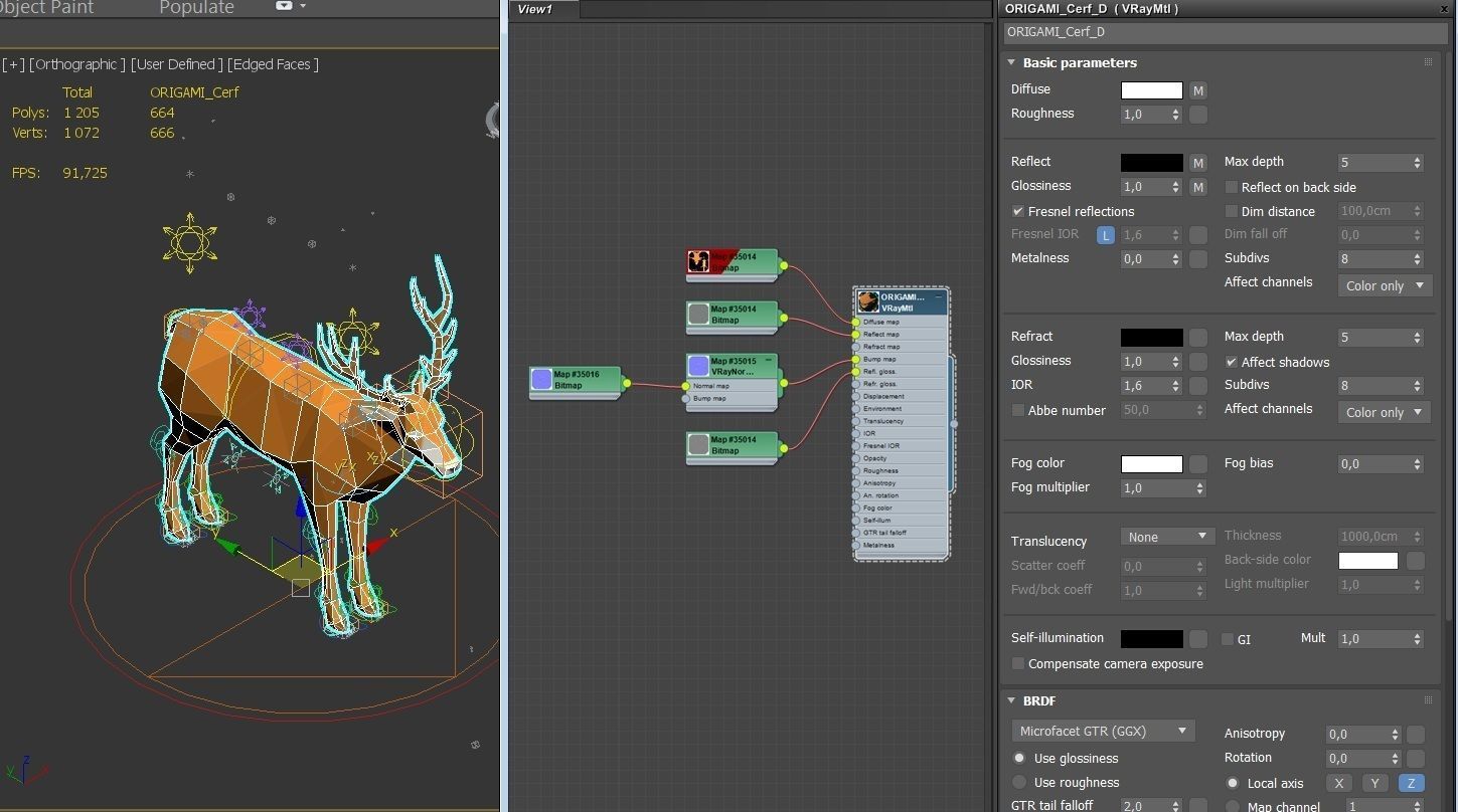 ORIGAMI---Deer Setup Low-poly 3D model_21