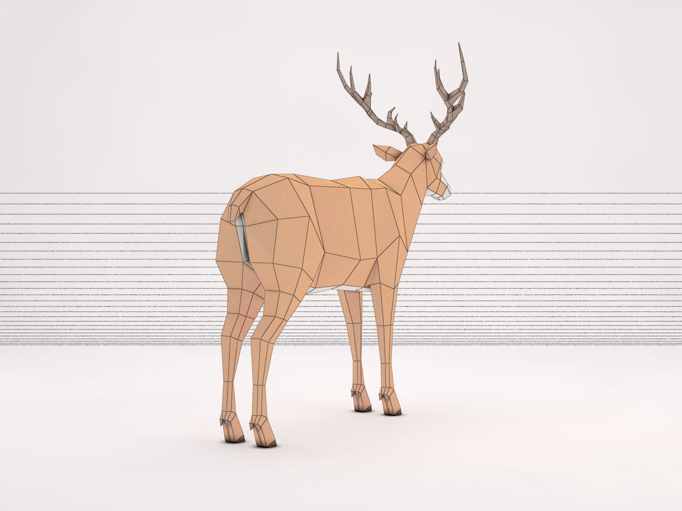 ORIGAMI---Deer Setup Low-poly 3D model_32