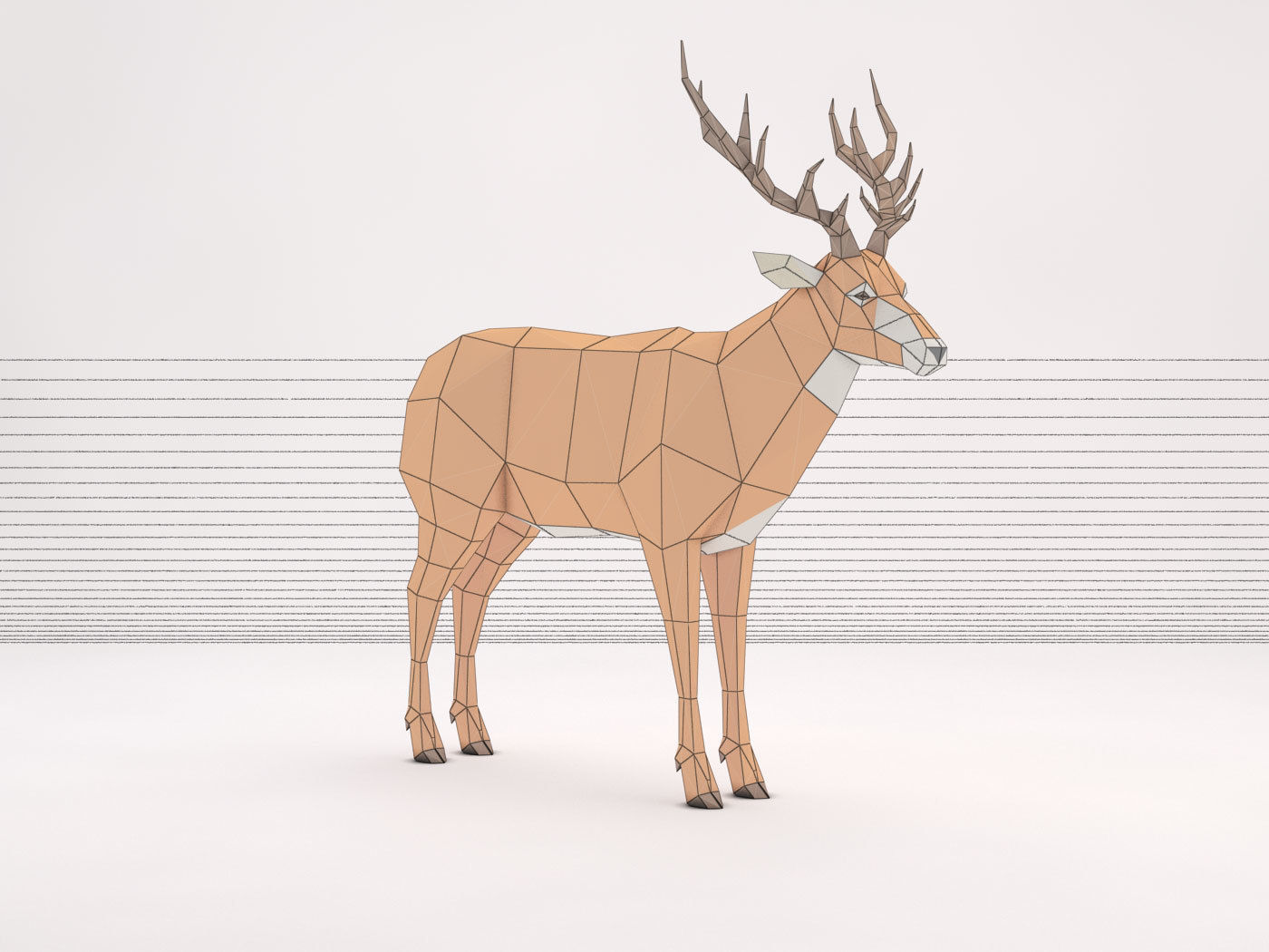 ORIGAMI---Deer Setup Low-poly 3D model_28