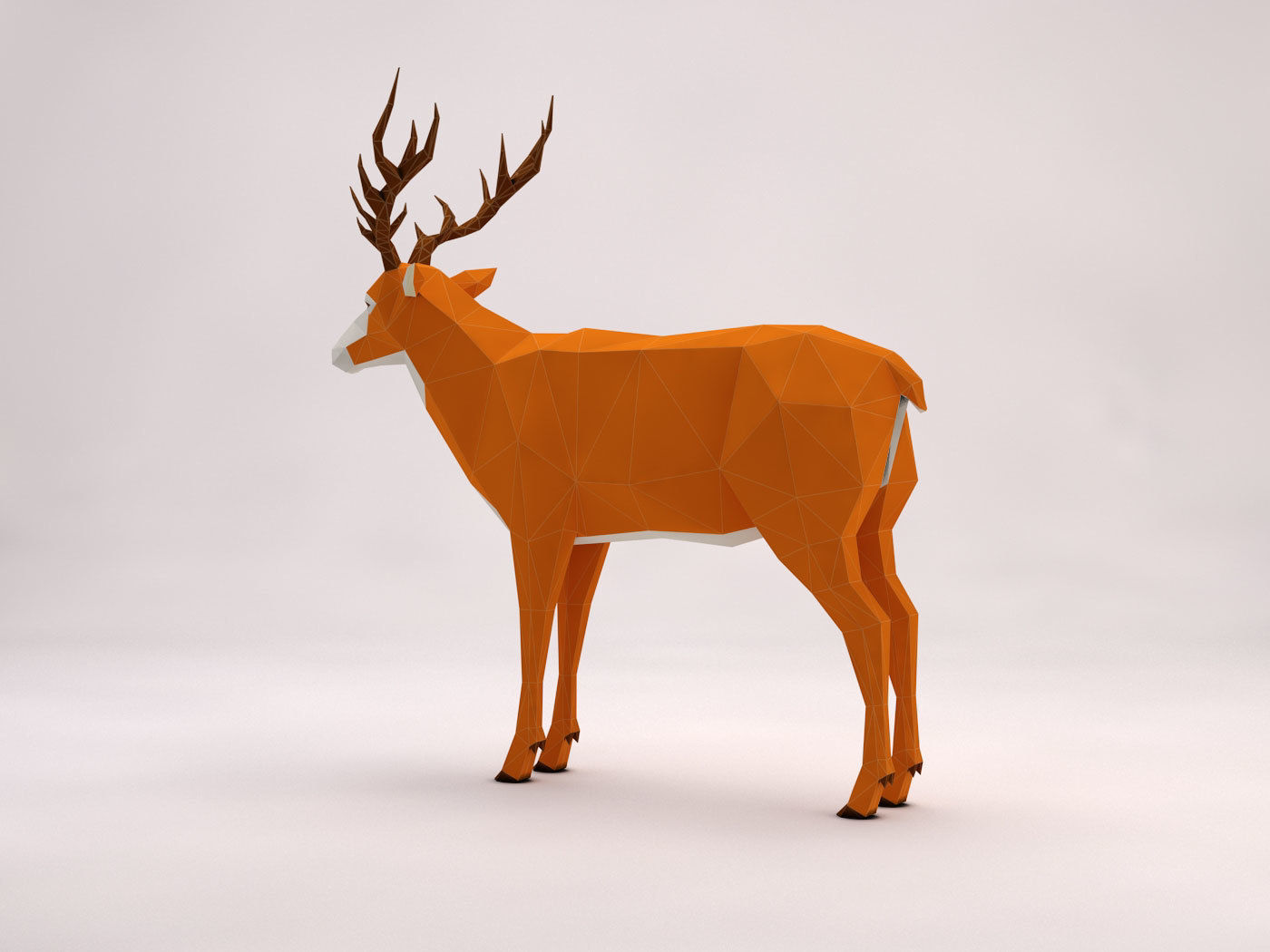 ORIGAMI---Deer Setup Low-poly 3D model_13