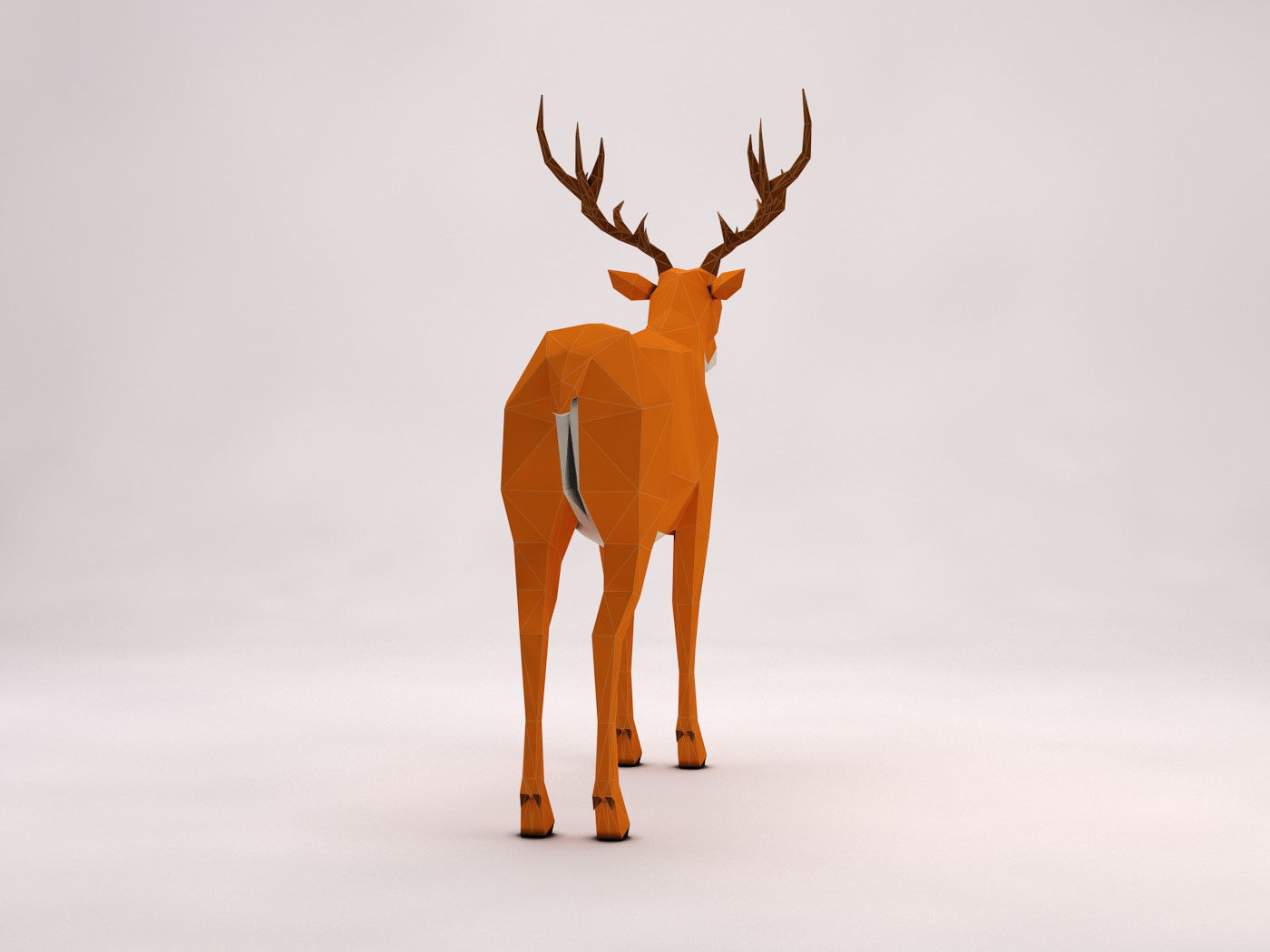 ORIGAMI---Deer Setup Low-poly 3D model_10