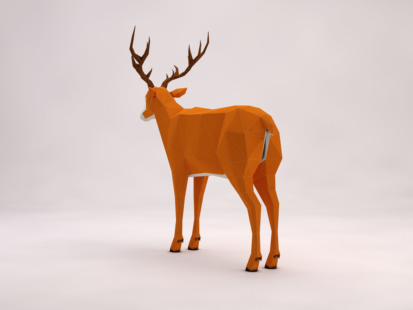 ORIGAMI---Deer Setup Low-poly 3D model_12