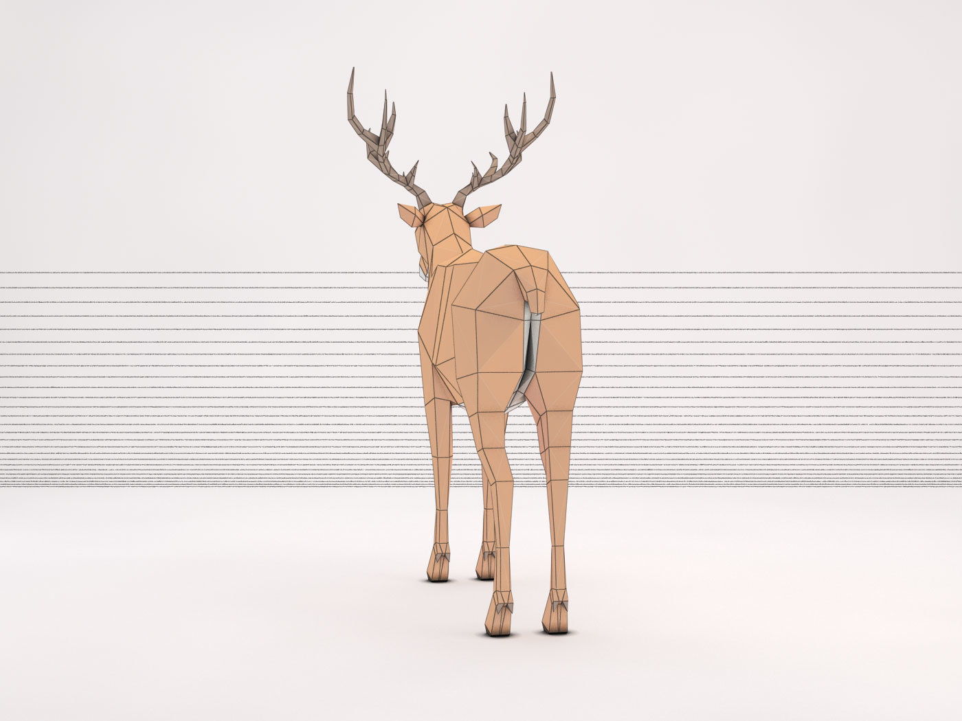 ORIGAMI---Deer Setup Low-poly 3D model_34
