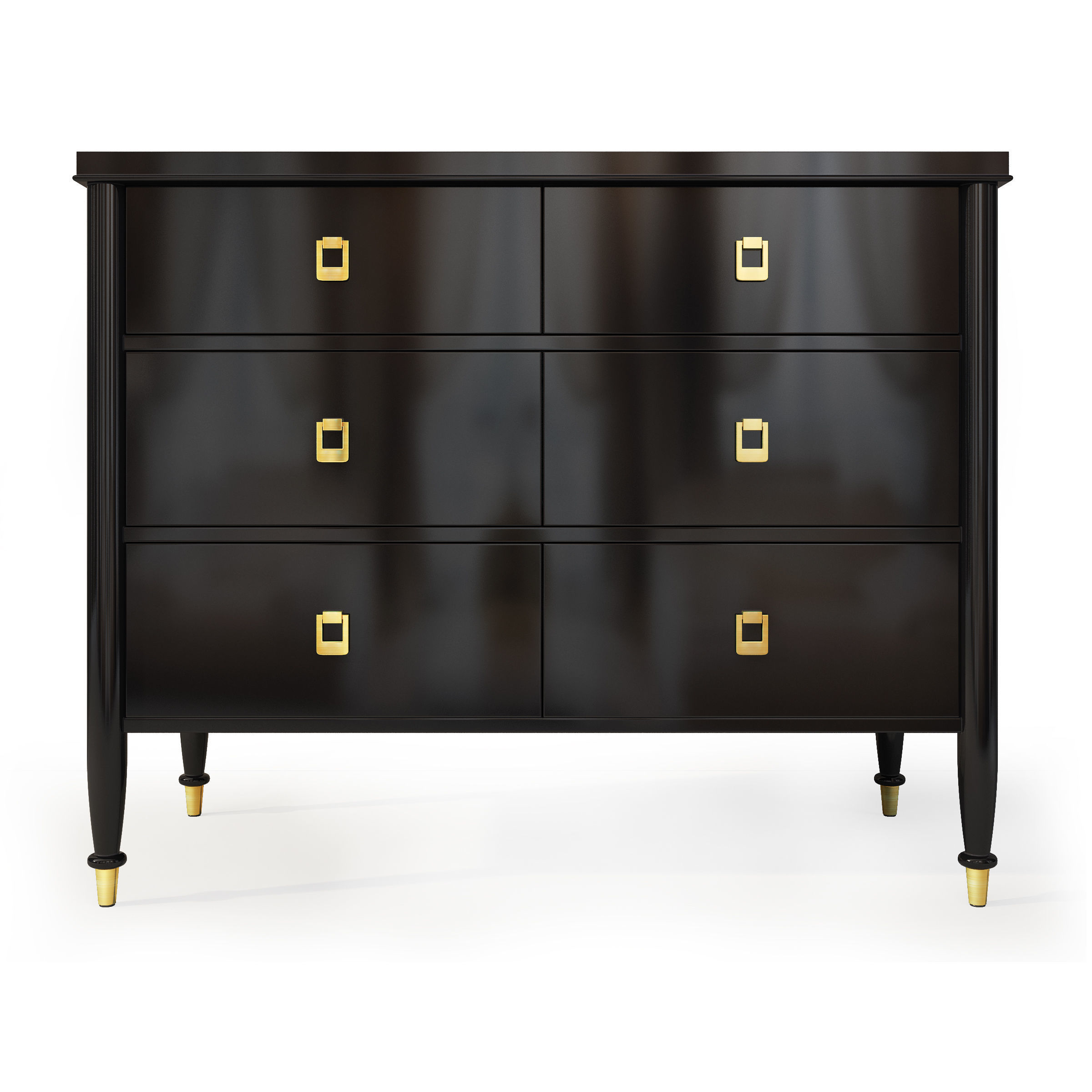 Dresser nightstand Lacourte by Williams Sonoma 3D model_1