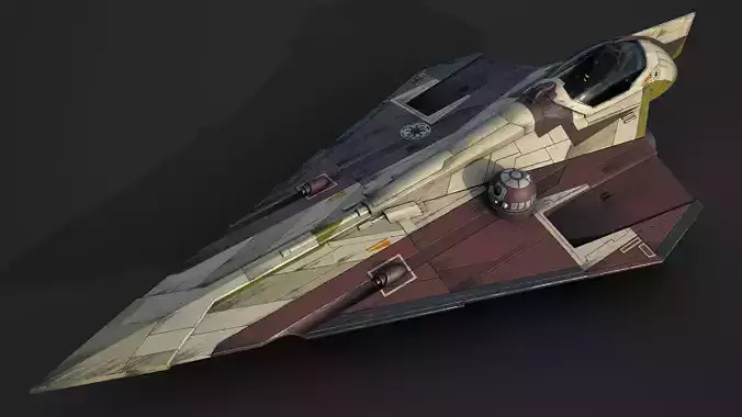 Star Wars Jedi Starfighter - Obi Wan Kenobi Low-poly 3D model