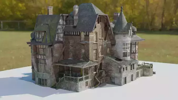 Abandoned Mansion - Pbr 3D model
