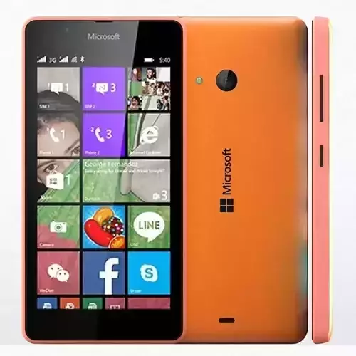  Microsoft Lumia 540 Orange 3D model