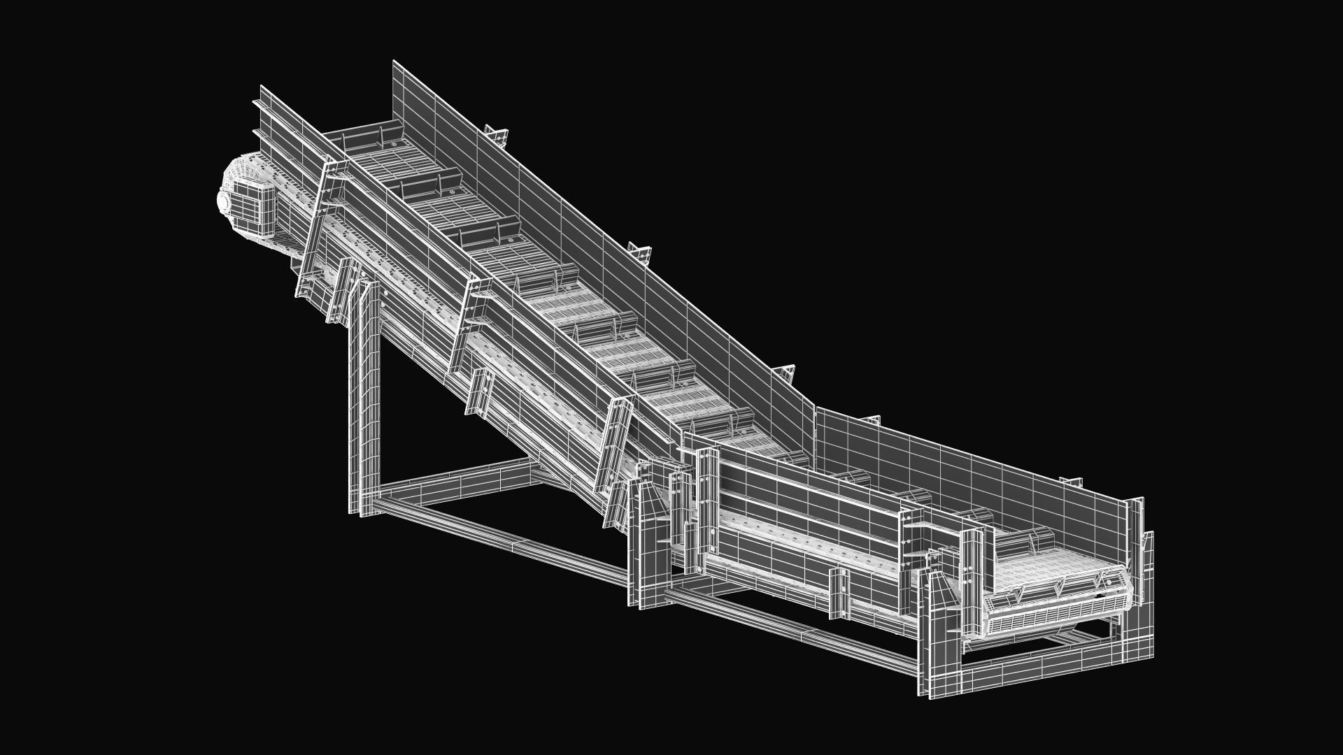 Apron conveyor 3D model_14