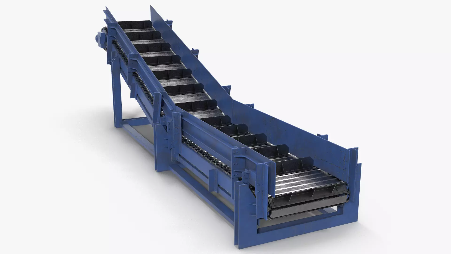 Apron conveyor 3D model_0