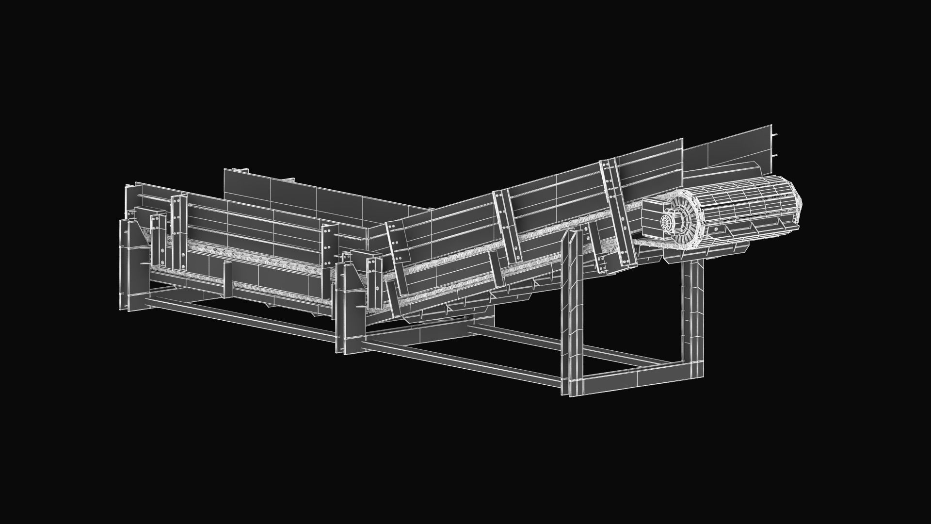 Apron conveyor 3D model_15