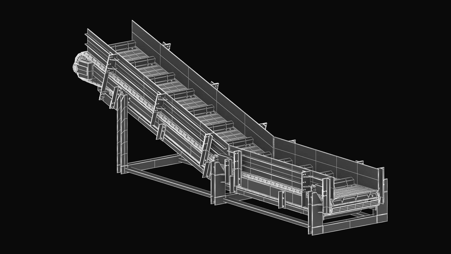Apron conveyor 3D model_13
