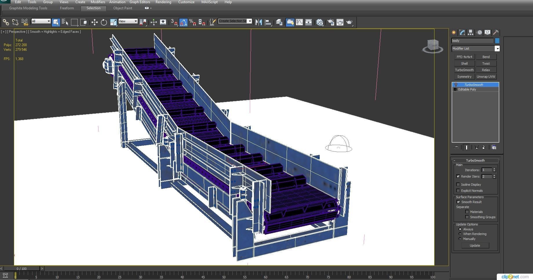 Apron conveyor 3D model_18