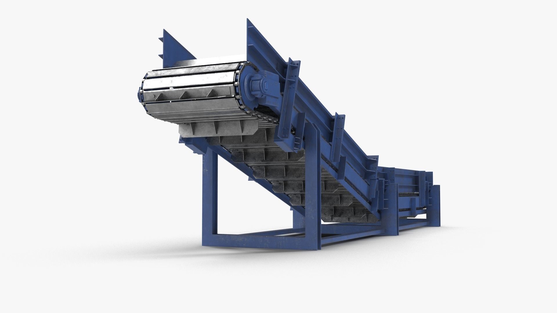 Apron conveyor 3D model_4