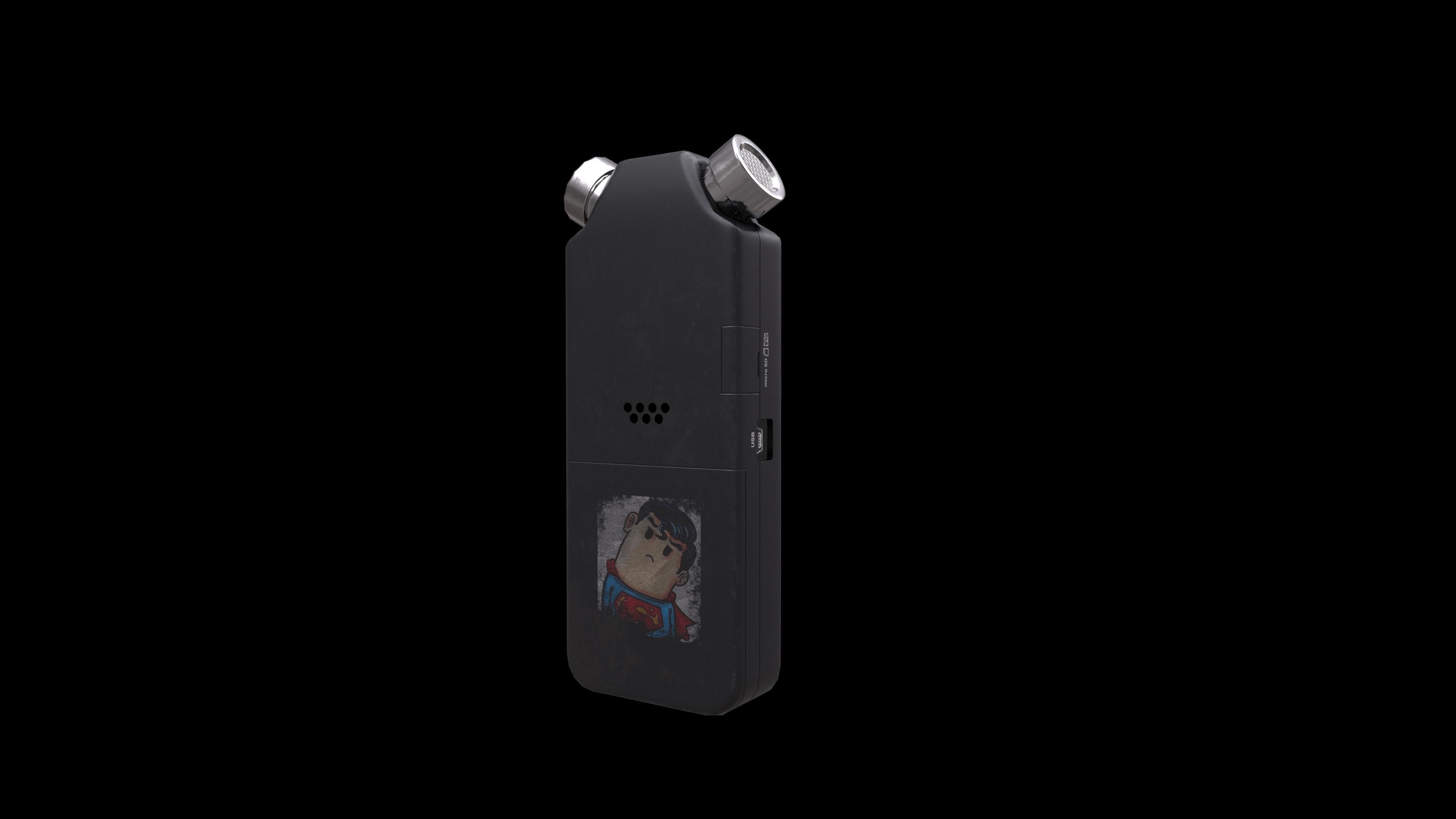 Recorder TASCAM Low-poly 3D model_5