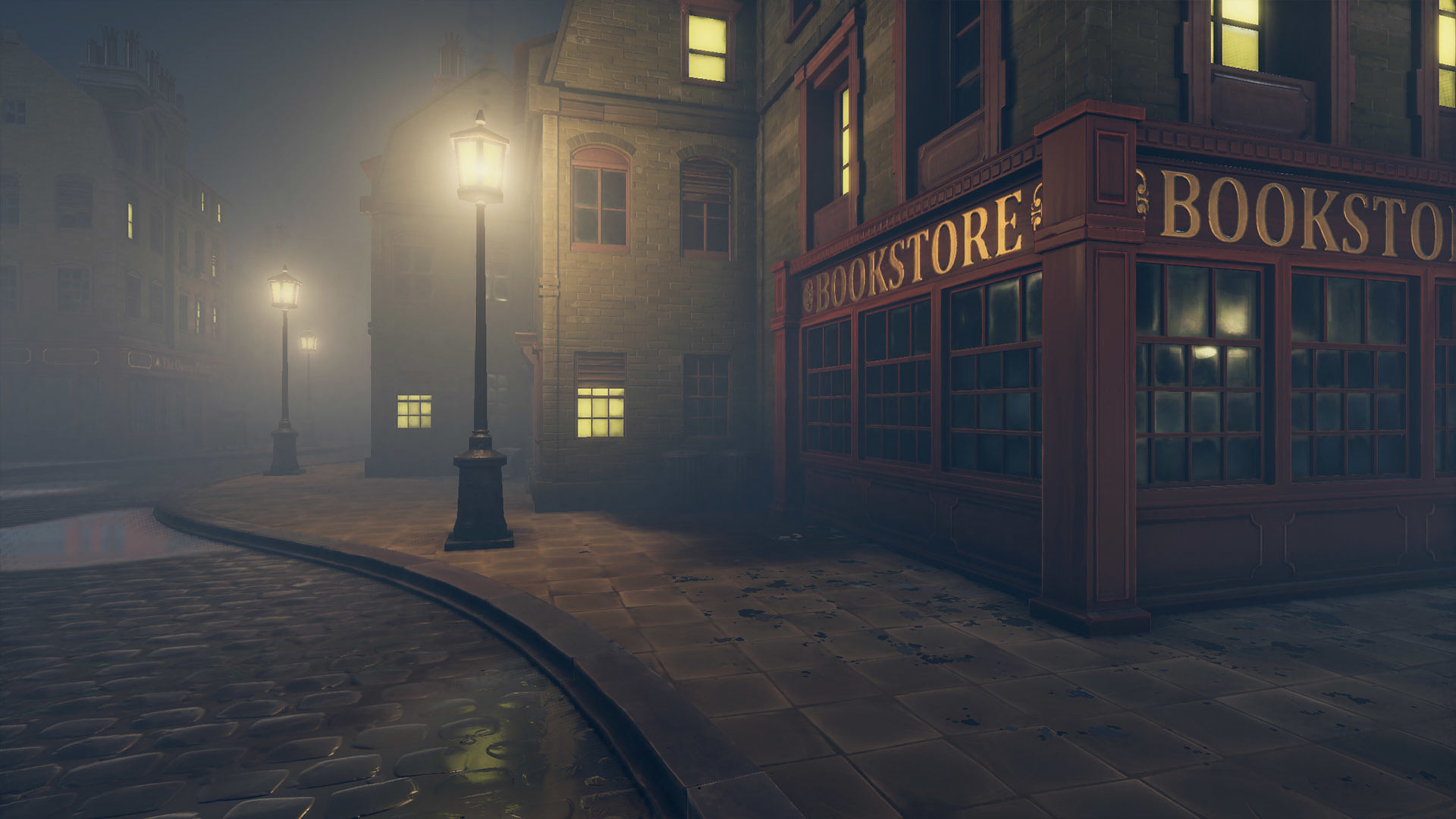 Stylized Town Low-poly 3D model_9