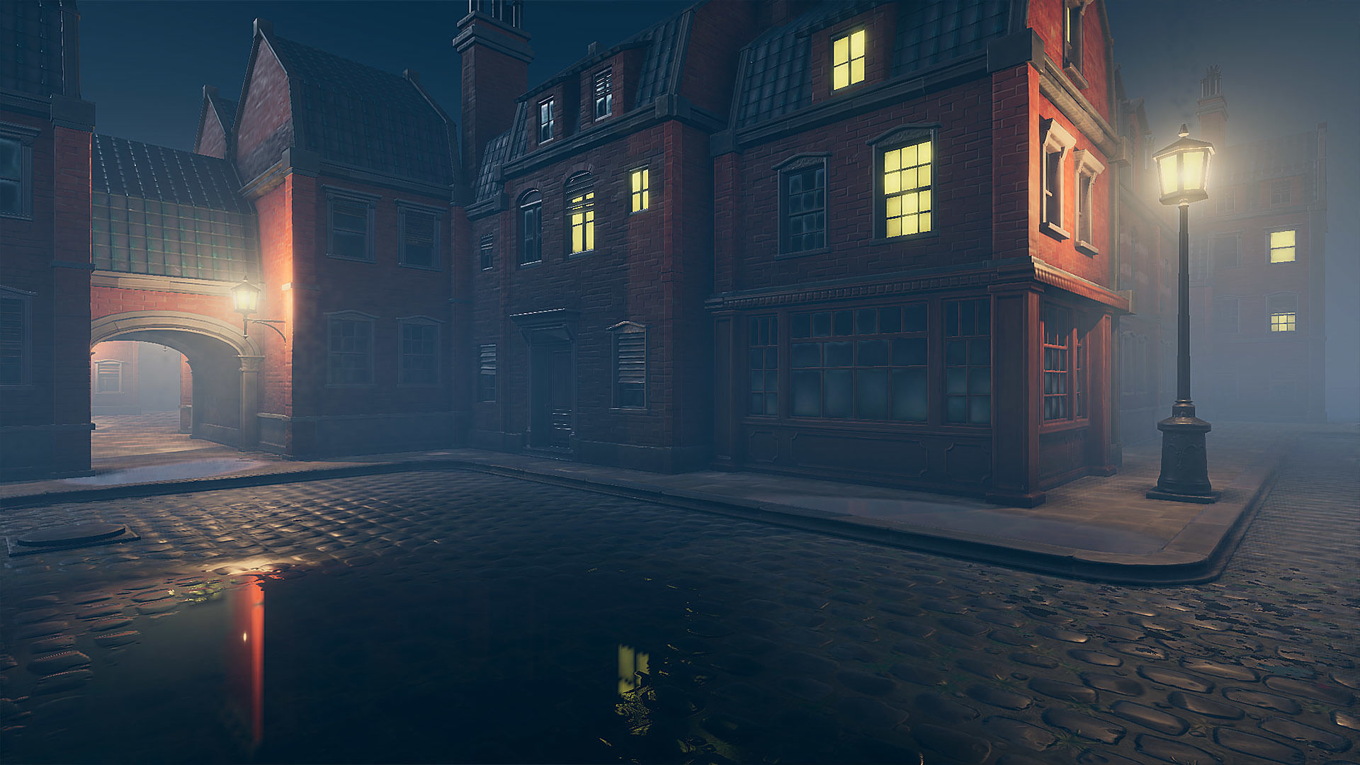 Stylized Town Low-poly 3D model_6