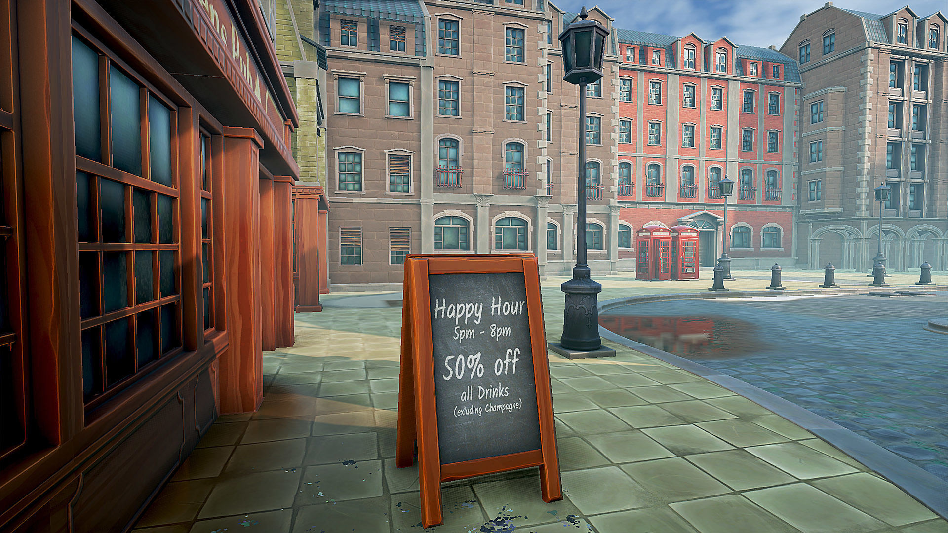 Stylized Town Low-poly 3D model_4