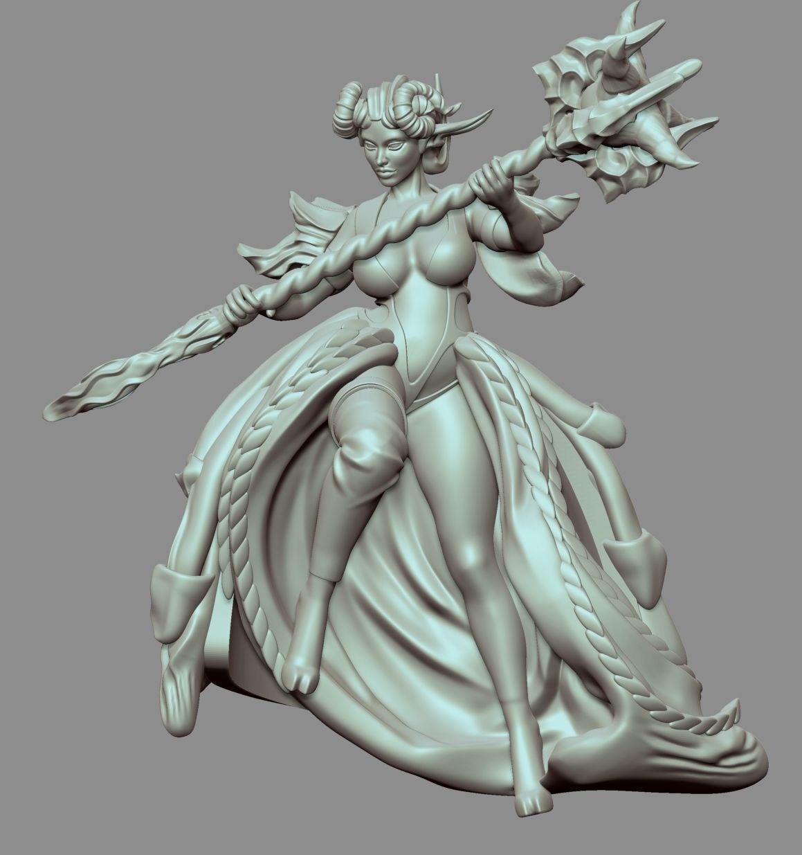 Faun girl 3D print model_1