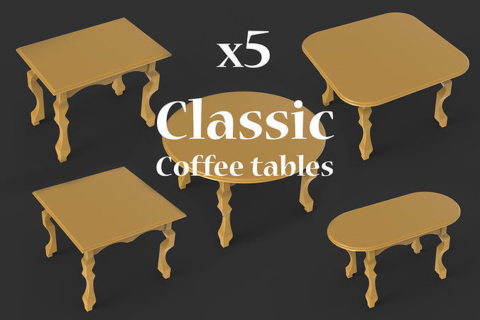 5 Shape Coffee Table 3D model