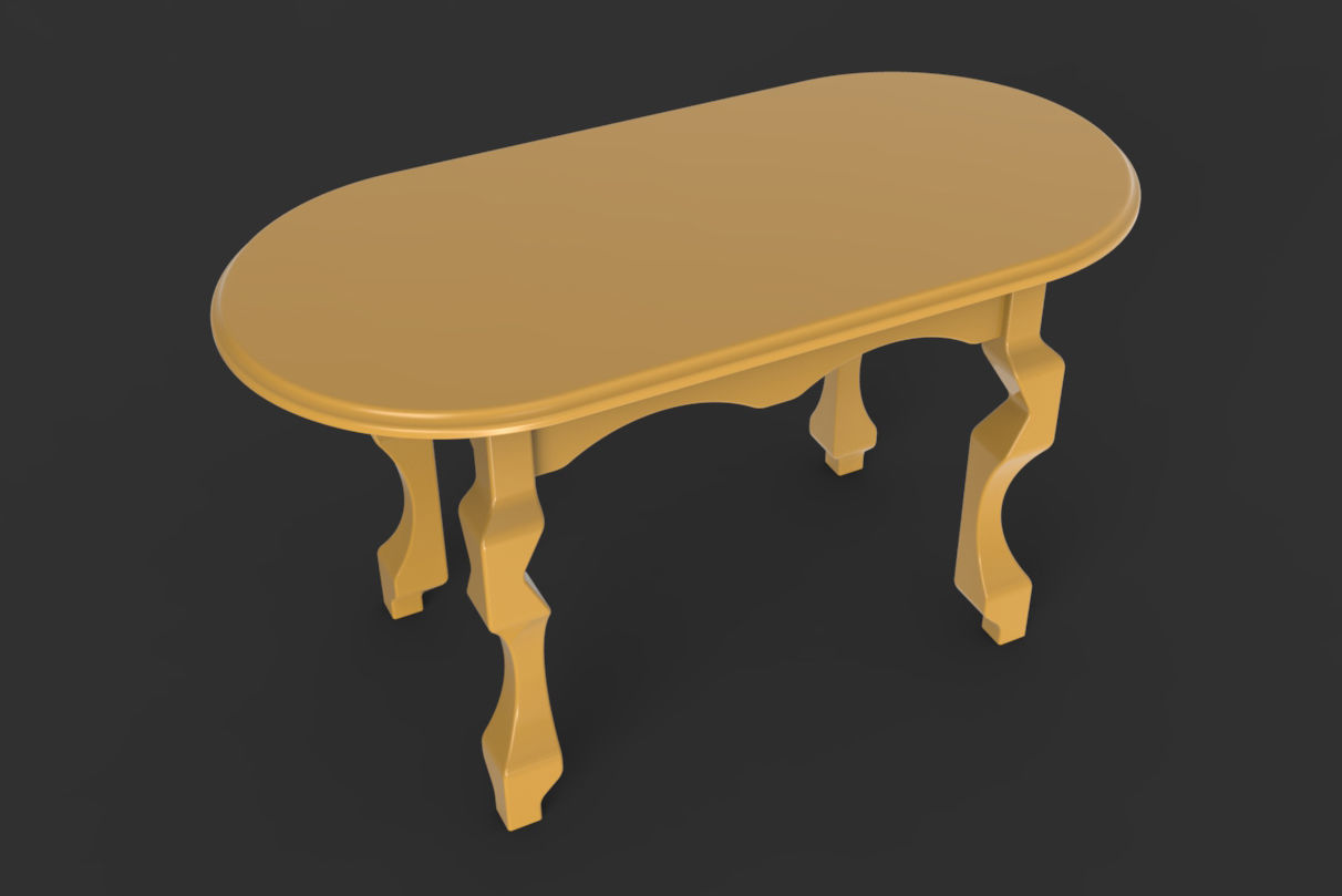 5 Shape Coffee Table 3D model_3
