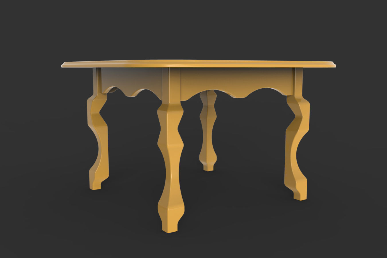 5 Shape Coffee Table 3D model_8