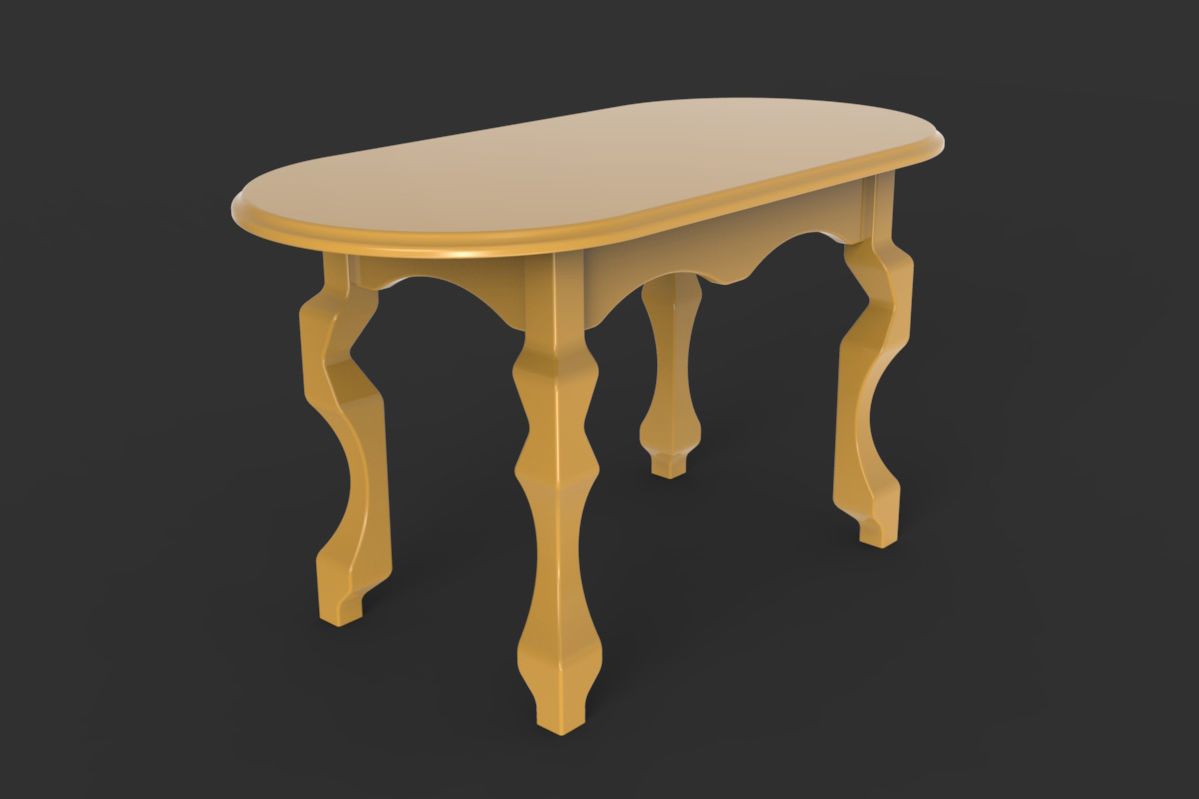 5 Shape Coffee Table 3D model_4