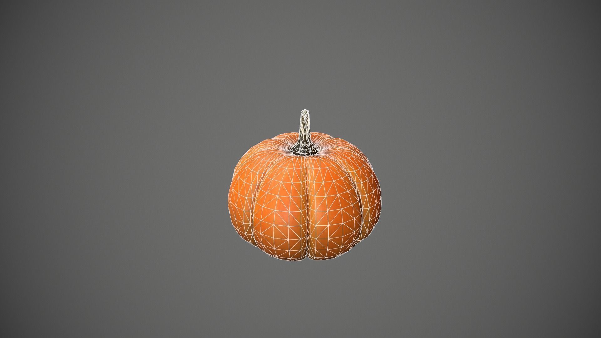 Pumpkin Low-poly 3D model_21