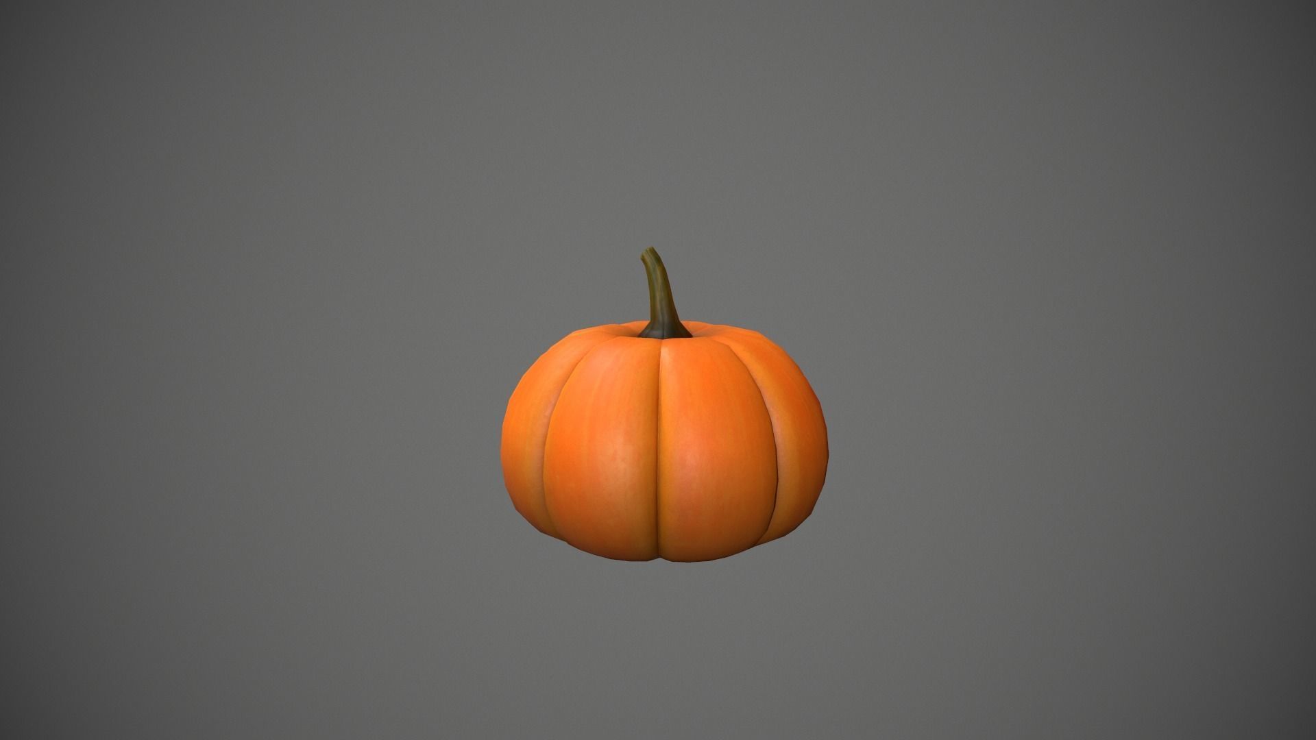 Pumpkin Low-poly 3D model_6
