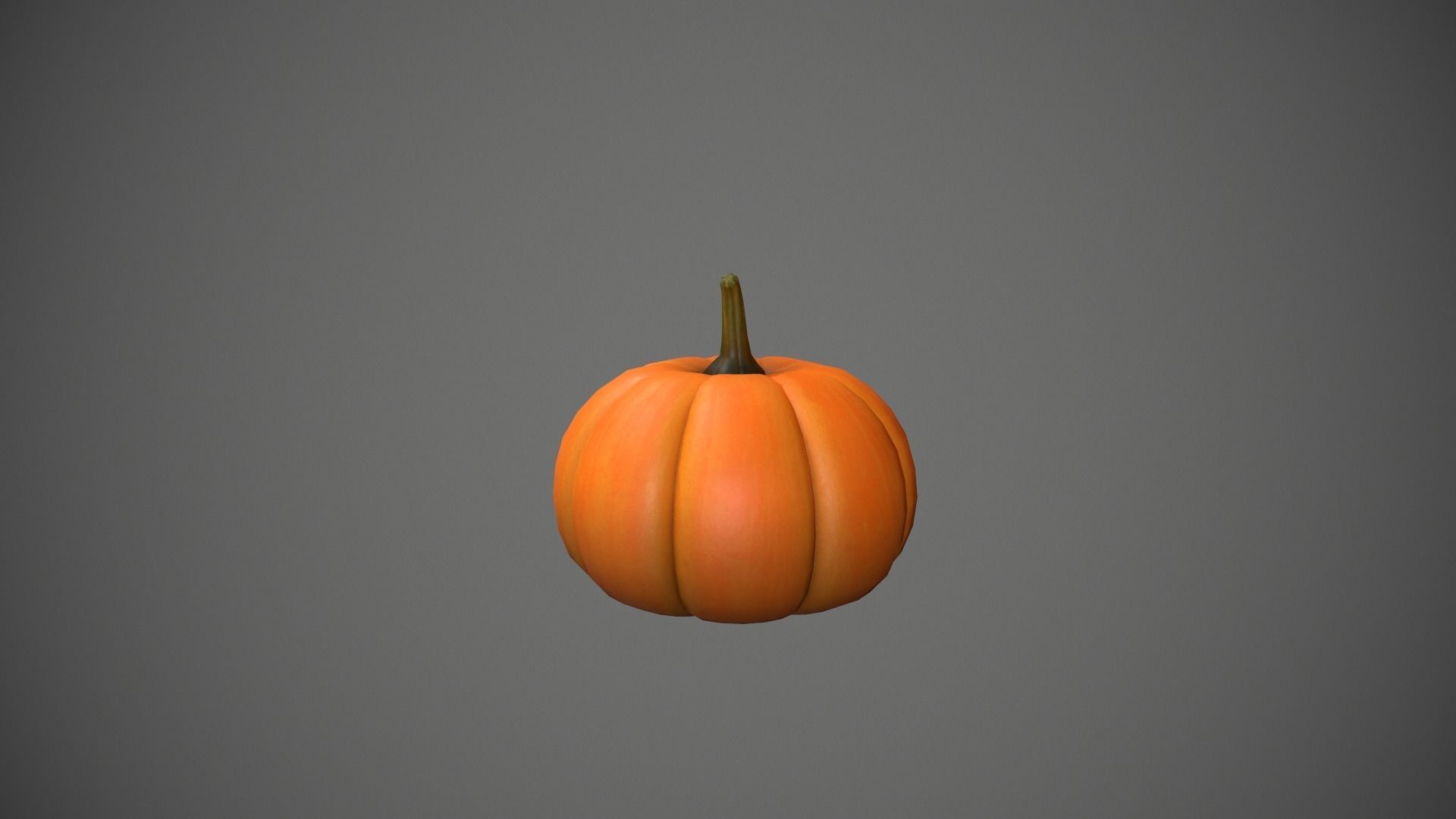 Pumpkin Low-poly 3D model_4