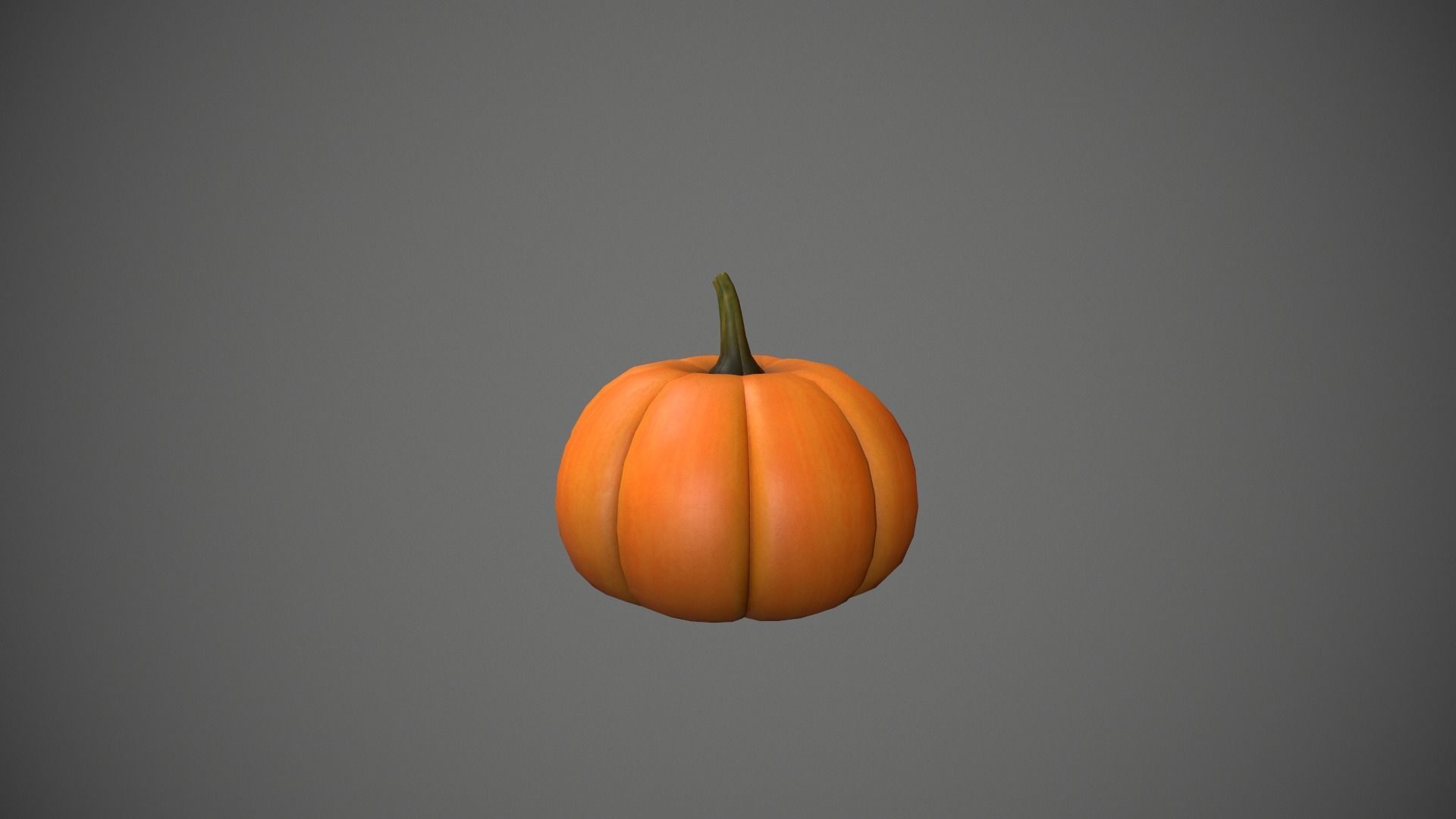 Pumpkin Low-poly 3D model_7