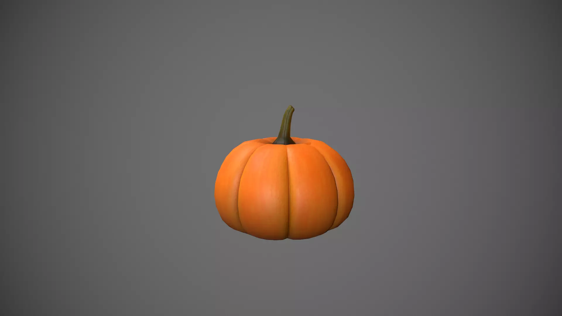 Pumpkin Low-poly 3D model_0