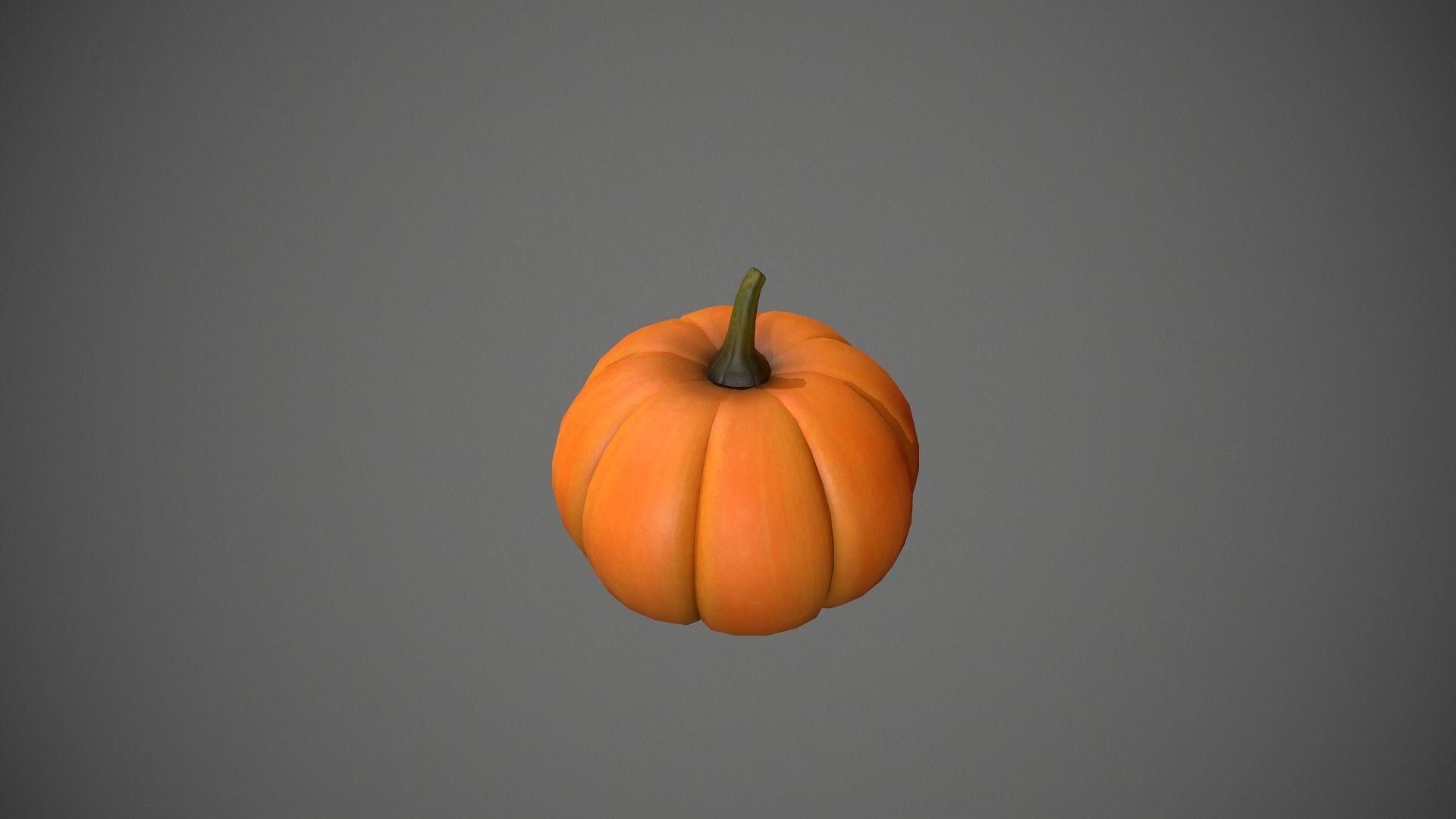Pumpkin Low-poly 3D model_10
